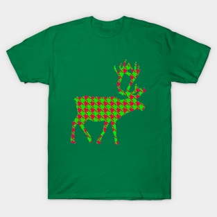 CHRISTMAS Reindeer Red And Green T-Shirt